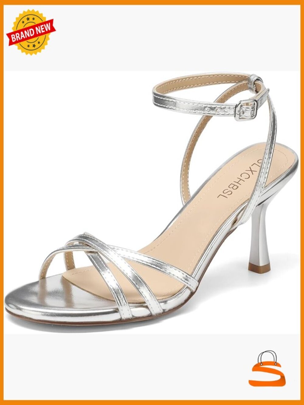 Kitten Heels Women Open Toe Buckle Strap Heeled Sandals 3 Inch